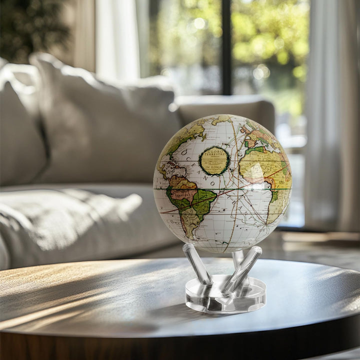 4.5 White Cassini Terrestrial MOVA Globe by Mova
