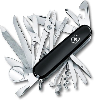 Victorinox Taschenmesser Swiss Champ (33 Funktionen: Metallfeile, Mini-Schraubendreher) rot Schwarz