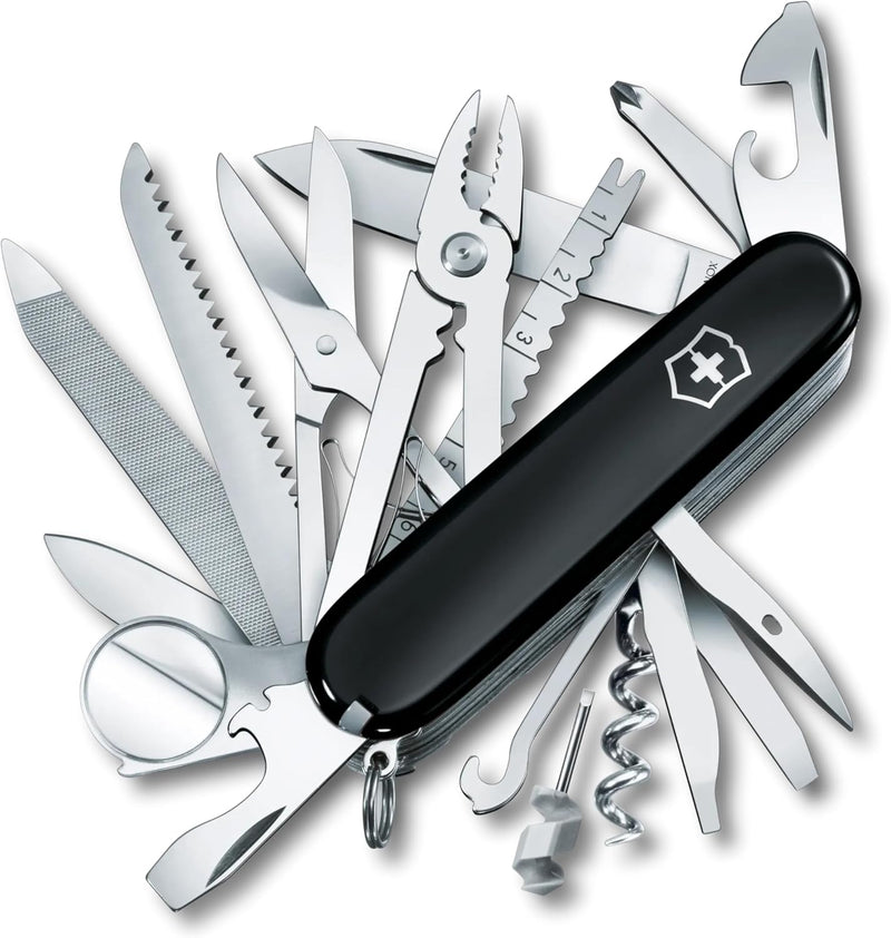 Victorinox Taschenmesser Swiss Champ (33 Funktionen: Metallfeile, Mini-Schraubendreher) rot Schwarz