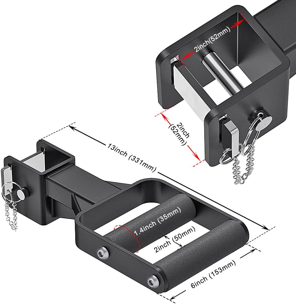Kipika Muti-Grip Dip-Barren-Aufsatz für 5,1 x 5,1 cm und 7,6 x 7,6 cm Power-Rack, breite und schmale