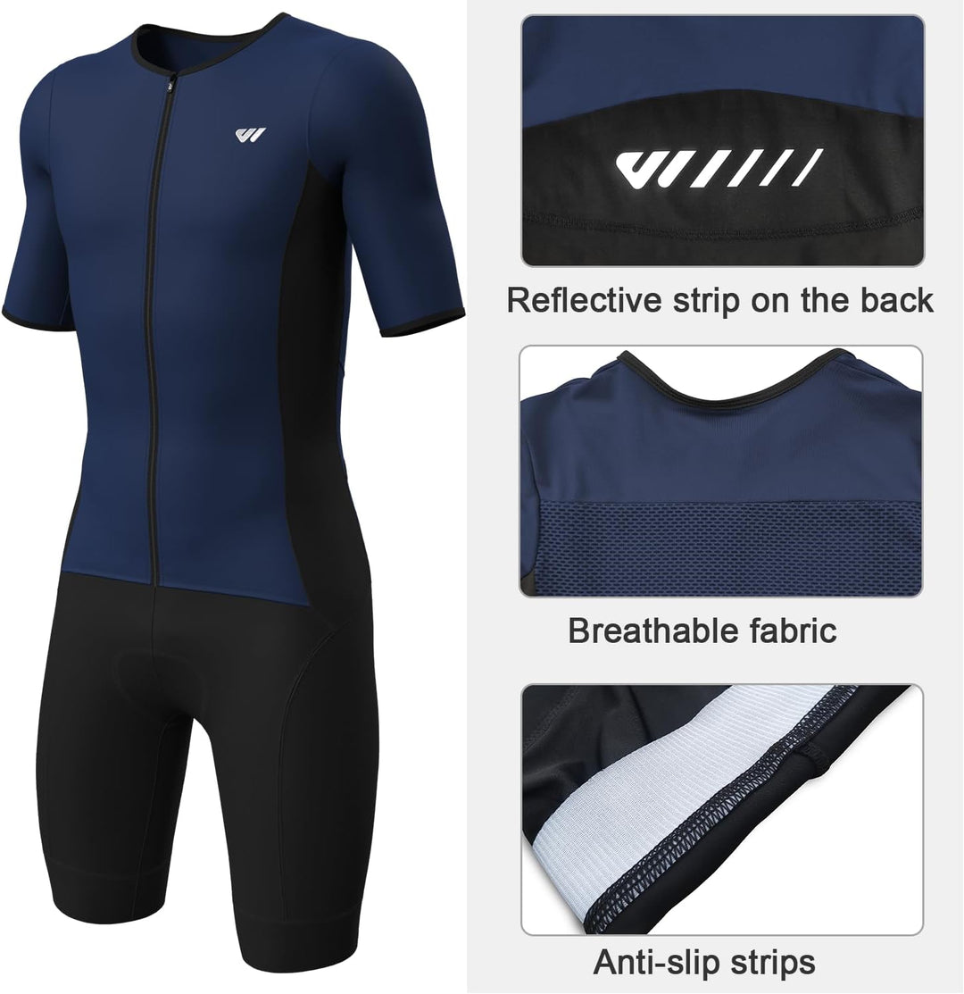 Lo.gas Herren Pro Trisuit Kurzarm Triathlonanzug für Ironman-Rennen und Triathlon-Wettkämpfe - Hochw