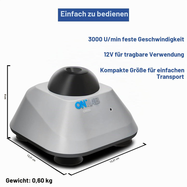 ONiLAB Mini Vortex Mixer mit Touch Funktion, Labor Mischen, Nagellack, Wimpernklebstoffe und Acrylfa