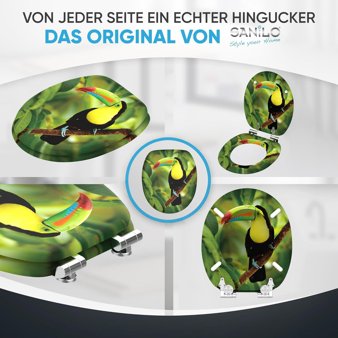 Sanilo WC Sitz mit Absenkautomatik, viele neue Toilettendeckel zur Auswahl, hochwertige Oberfläche,