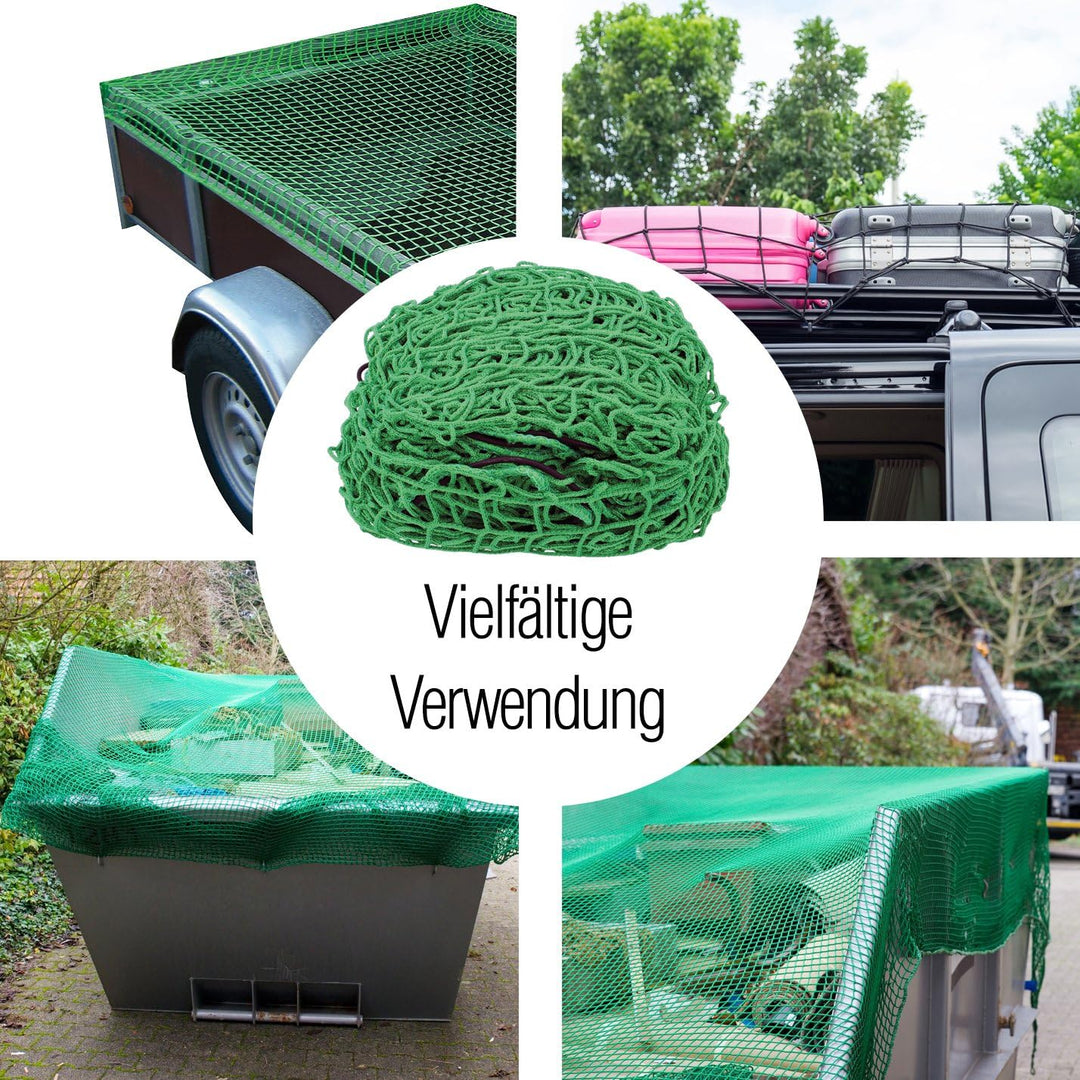 Robustes Anhängernetz Zur Ladungssicherung 2,5 x 3,5 m, Netz für Anhänger, PKW, Containernetz, Weite