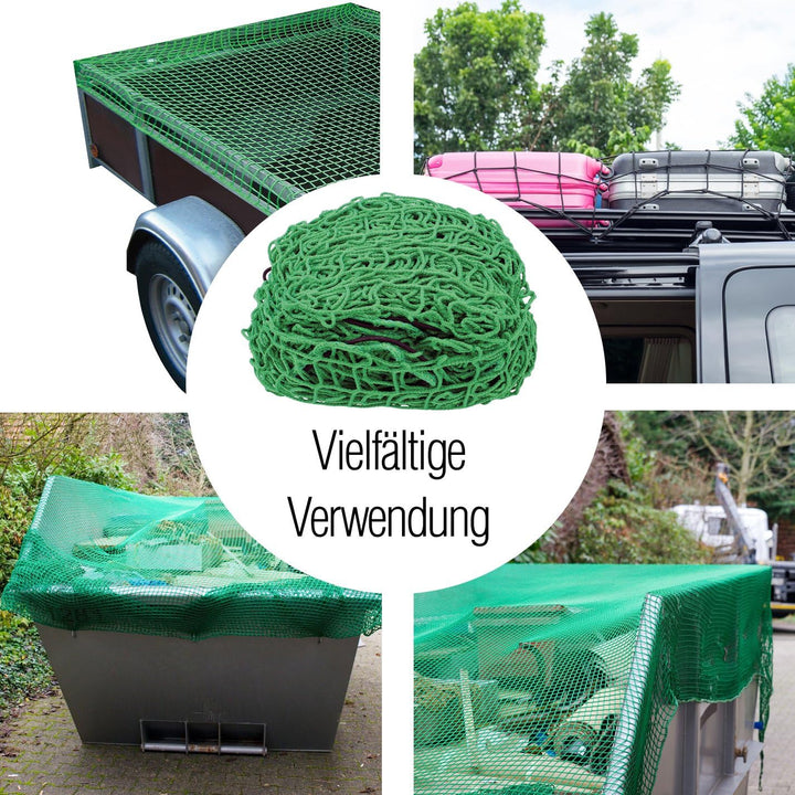 Robustes Anhängernetz Zur Ladungssicherung 2,5 x 3,5 m, Netz für Anhänger, PKW, Containernetz, Weite
