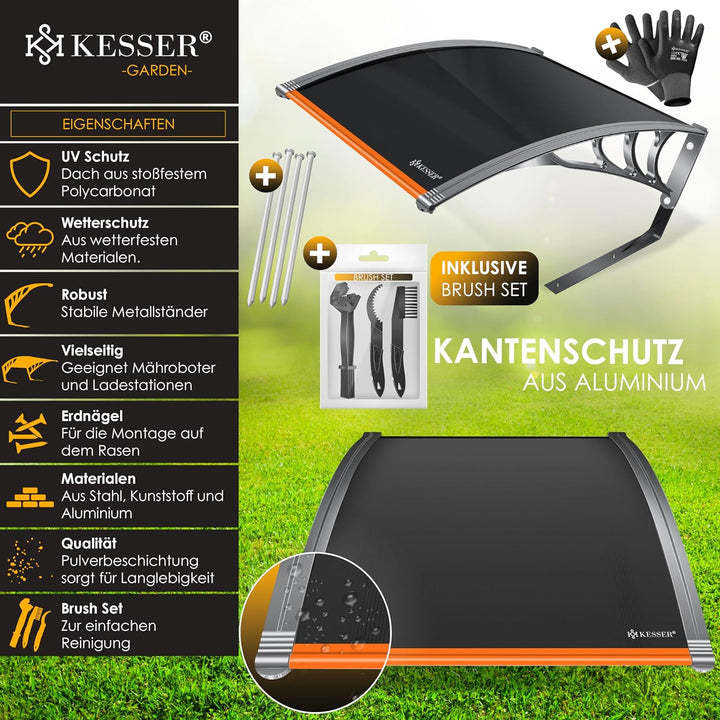KESSER® Mähroboter Garage Dach Carport Überdachung für Rasenmäher Rasenroboter Automower Garten Witt