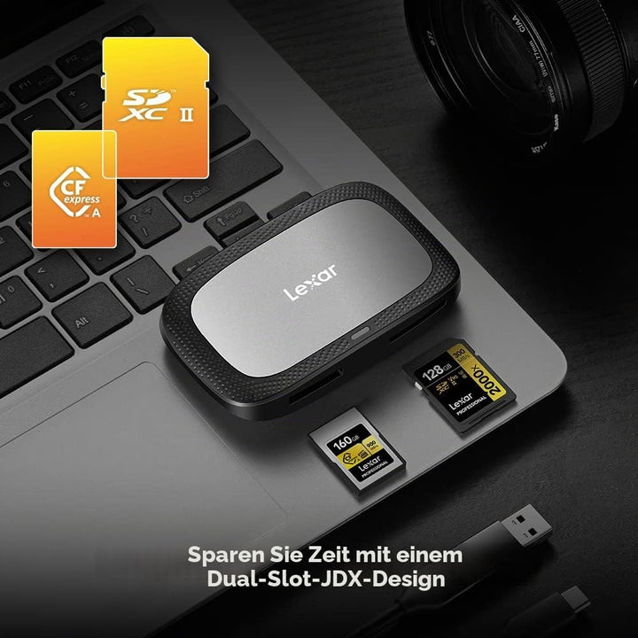 Lexar Professioneller CFexpress Typ A/SD USB 3.2 Gen 2 Reader, entworfen für CFexpress Typ A und SD