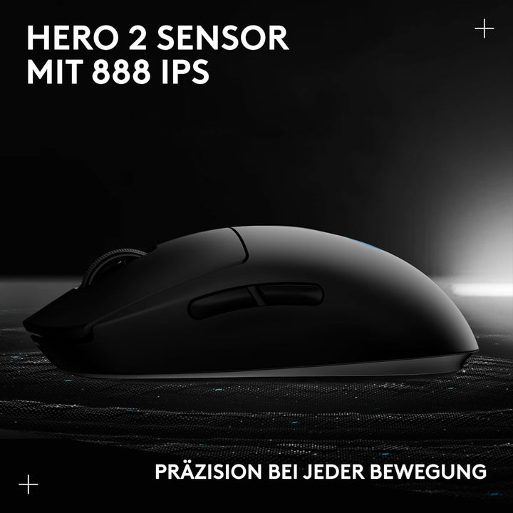 Logitech G PRO 2 LIGHTSPEED kabellose Gaming-Maus Rechts-oder Linkshänder, mit bis zu 4 anpassbaren,