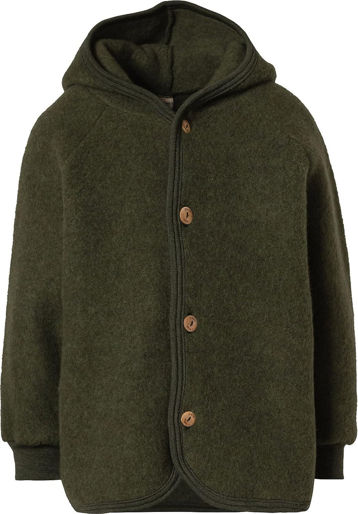 Engel Baby Jacke mit Kapuze Wollfleece 50-56 Schilf Melange, 50-56 Schilf Melange
