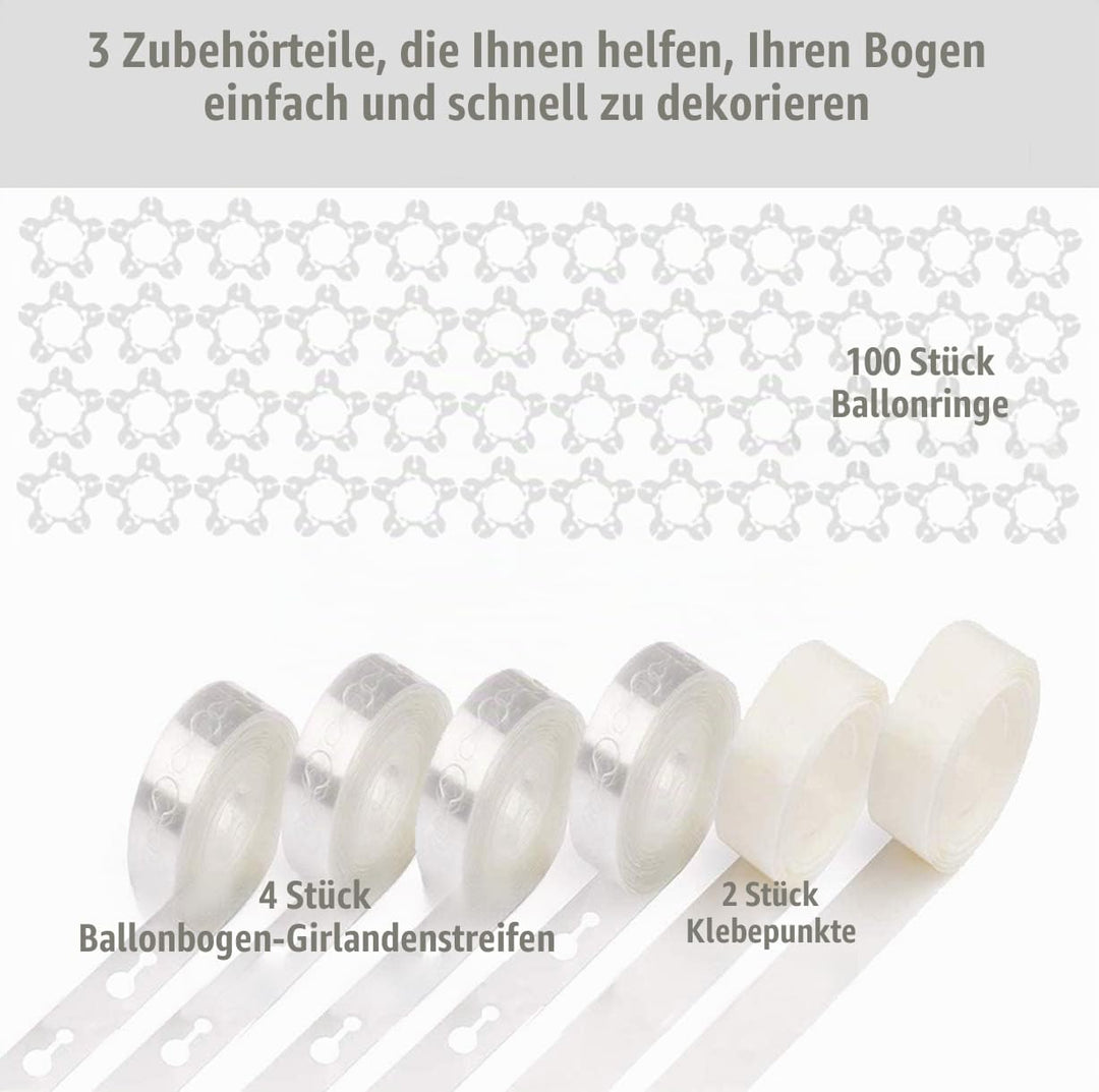 PILIN Riesiges rundes Goldmetall-Ballonbogen-Kit Abnehmbar Leicht zu tragen und wiederverwendbar Bes