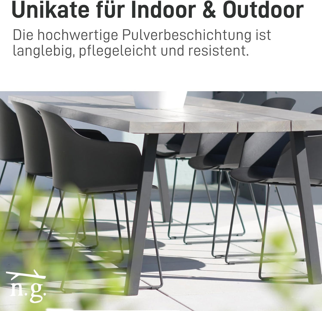 Natural Goods Berlin 2X Tisch-Kufen Classic | Tisch-Beine Metall in Weiss | Tisch-Gestell im Industr