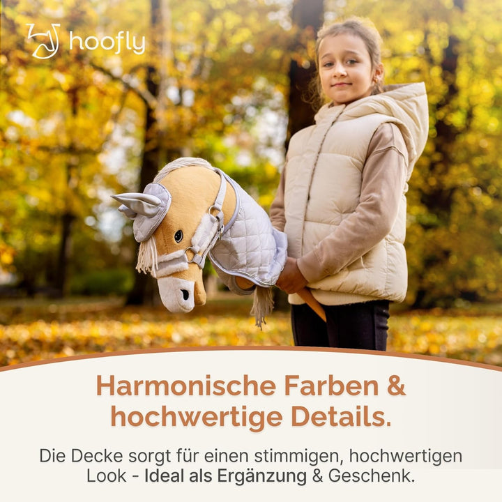 Hobby Horse Zubehör – Decke in Grau, weich & strapazierfähig [TÜV geprüft], hochwertige & stilvolle