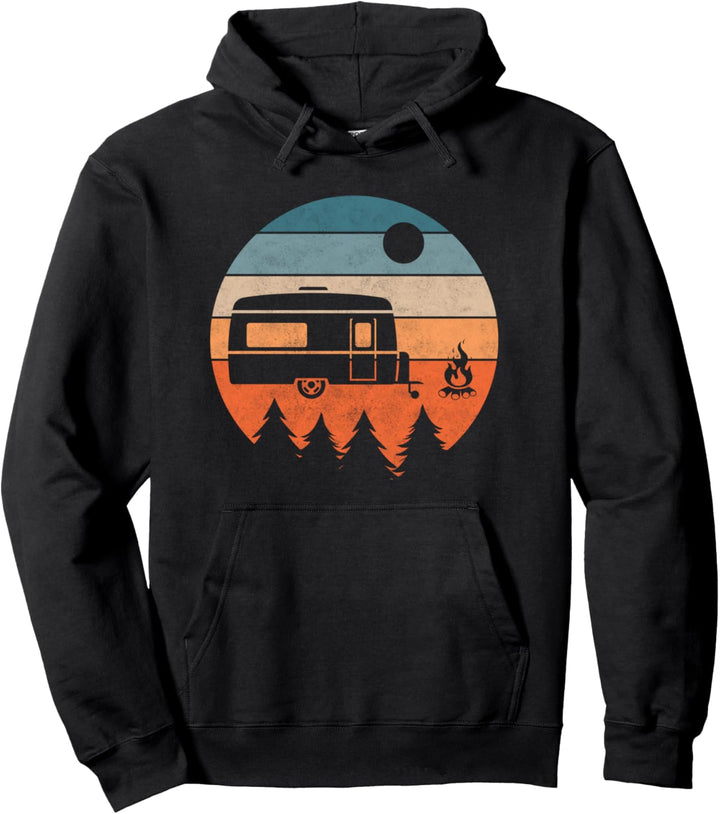 Wohnanhänger Wohnwagen Besitzer Natur Zelten Vintage Camping Pullover Hoodie
