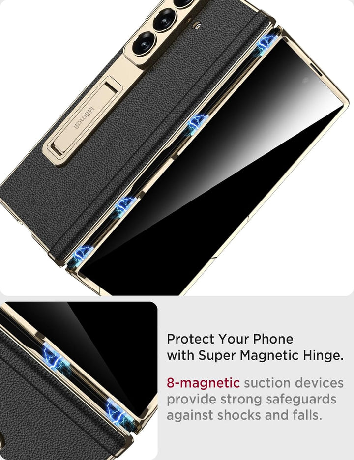 Miimall Privacy Case Kompatibel mit Samsung Galaxy Z Fold 7 Hülle Anti-SPY Displayschutz+Scharniersc