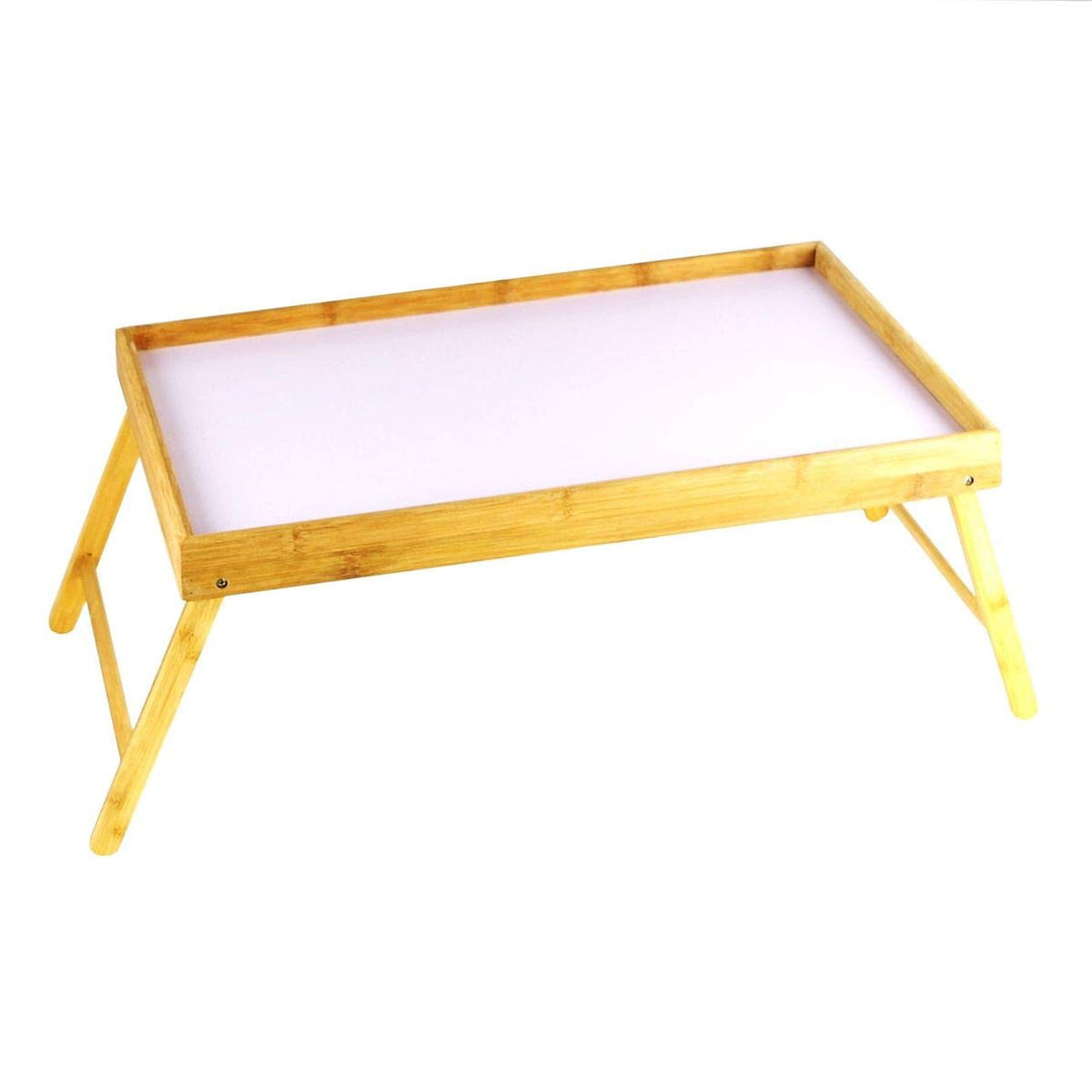 SERVIERTABLETT BETTTABLETT LAPTOPTISCH LAPTOP TABLETT KLAPPBAR aus BAMBUS HOLZ