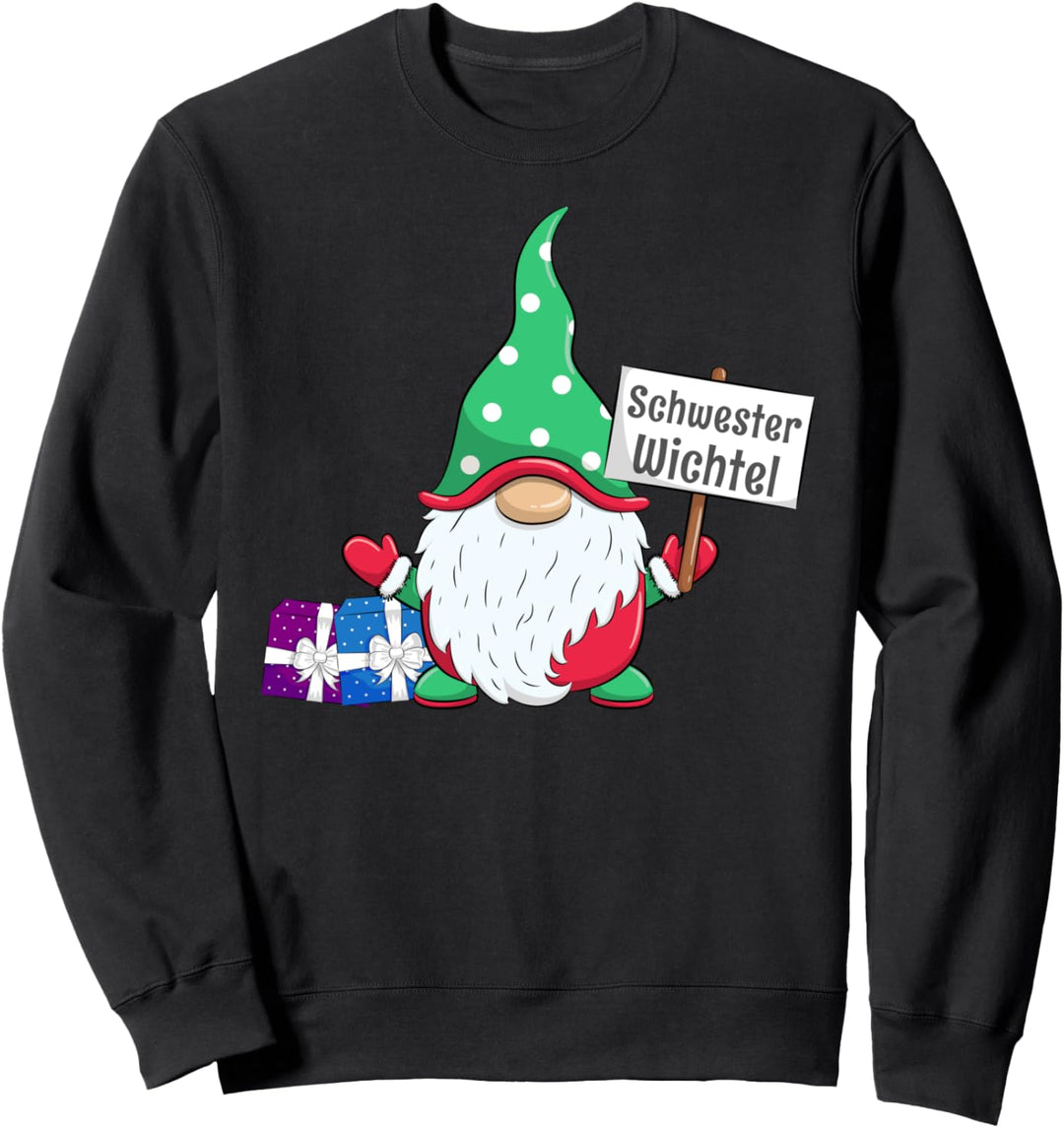 Schwester Wichtel Partnerlook Familien Frauen Weihnachten Sweatshirt
