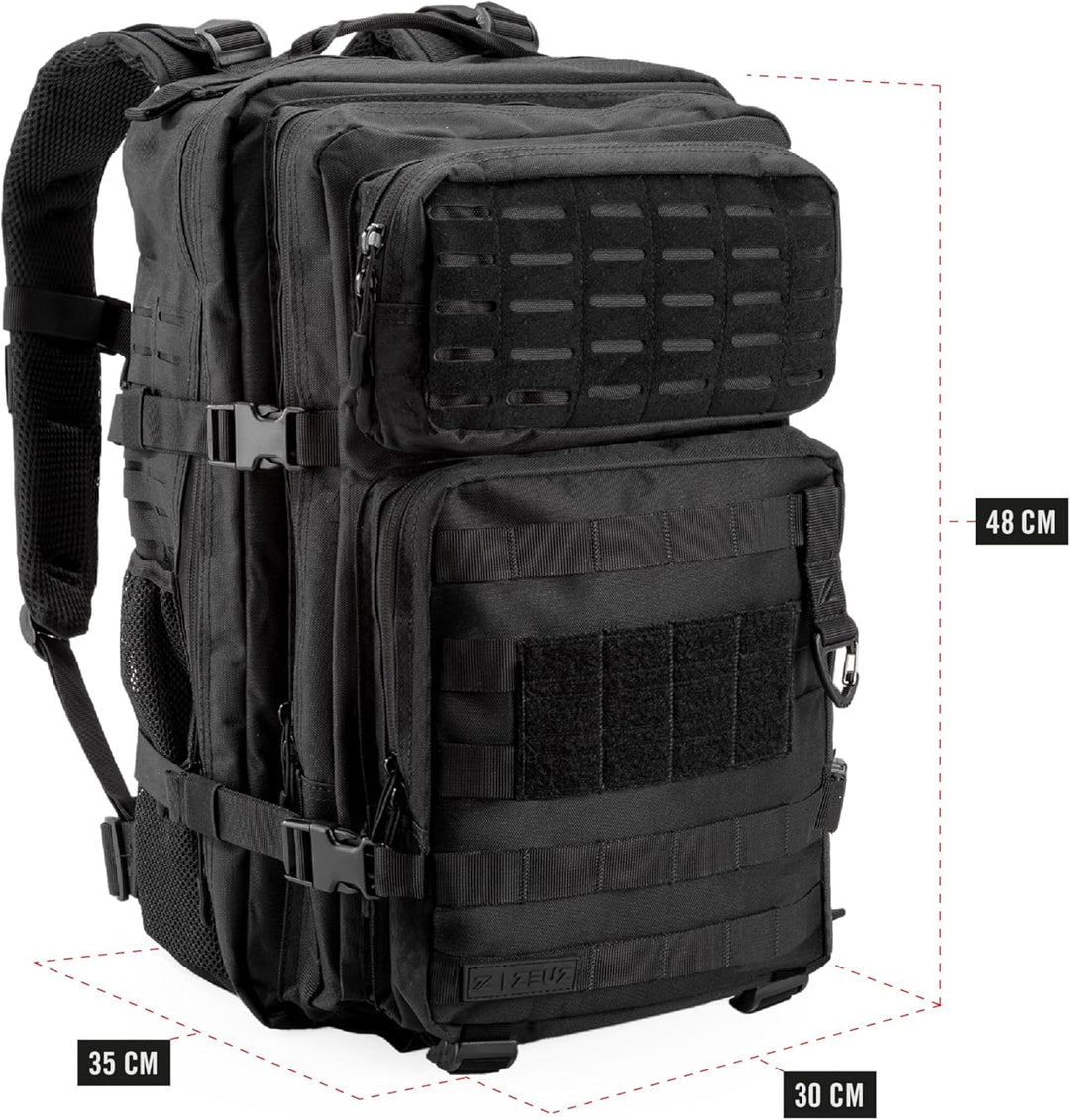ZEUZ 45 Liter Rucksack Herren & Damen - Sporttasche - Taktischer Militär Backpack mit Waserdicht Abd