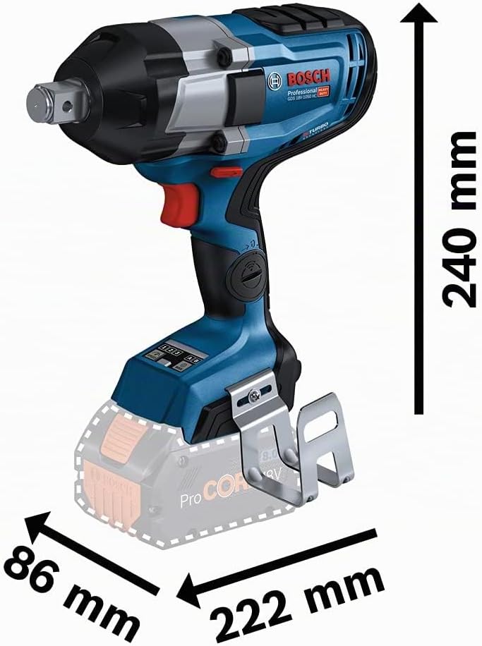 Bosch Professional 18V System BITURBO Akku Drehschlagschrauber GDS 18V-1050 C (inkl. 2x ProCORE 18V