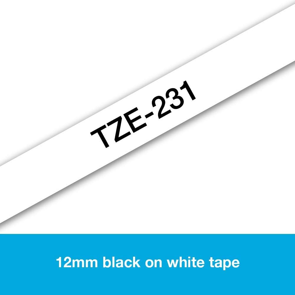 Brother Original P-touch Schriftband TZe-241 18 mm, schwarz auf weiss & TZe-231 P-touch Schriftband