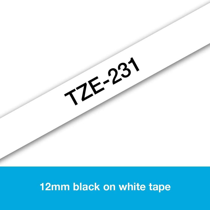 Brother Original P-touch Schriftband TZe-241 18 mm, schwarz auf weiss & TZe-231 P-touch Schriftband