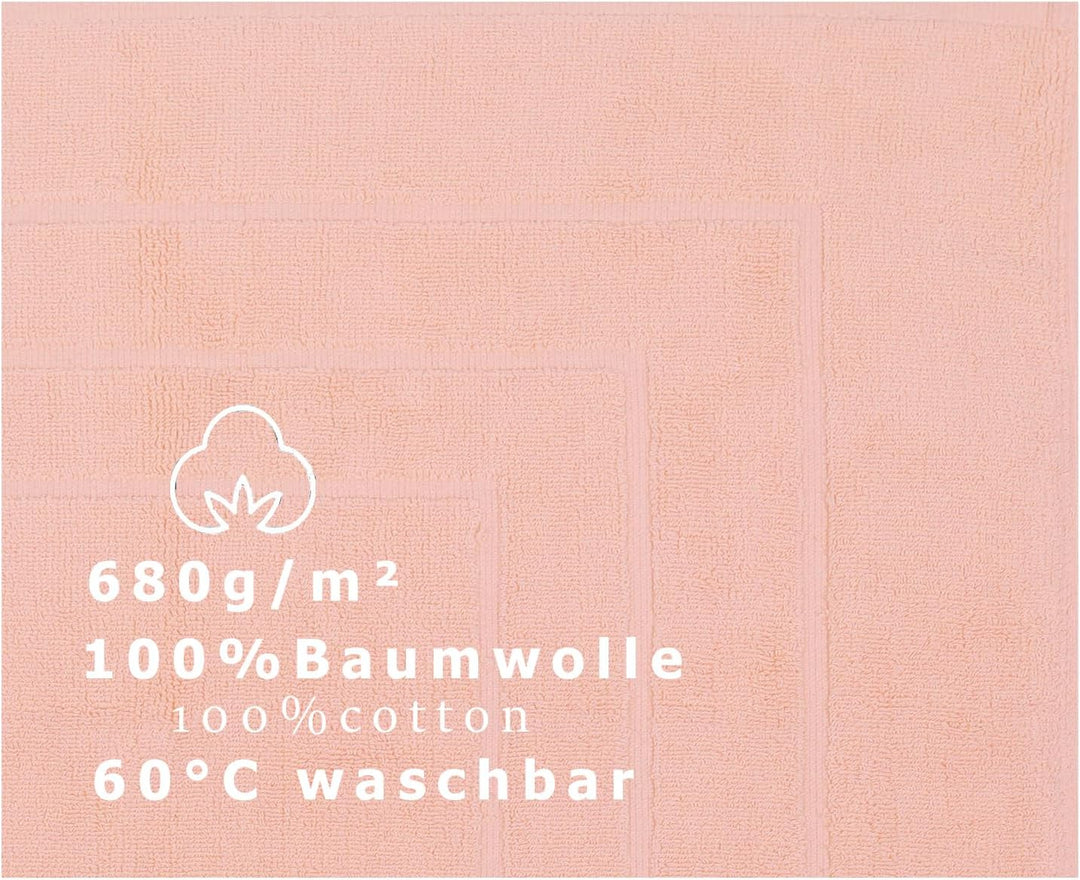 Betz 10 Stück Badvorleger Palermo 100% Baumwolle Badematte Badteppich Duschvorlage Grösse 60x60 cm Q