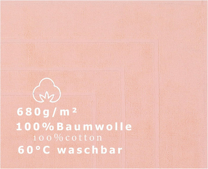 Betz 10 Stück Badvorleger Palermo 100% Baumwolle Badematte Badteppich Duschvorlage Grösse 60x60 cm Q