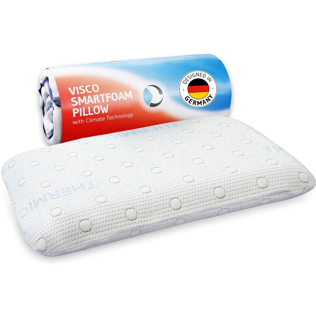 Bauchschläferkissen 40x60 MIZAR Thermic, Extra flach - 7 cm Höhe, Orthopädisches Schlaf-Kissen, hoch