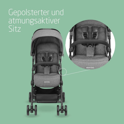 Maxi-Cosi Lara2 Kinderwagen, 0–4 Jahre, 0–22 kg, federleichter, kompakter Buggy, 3 Liegepositionen,