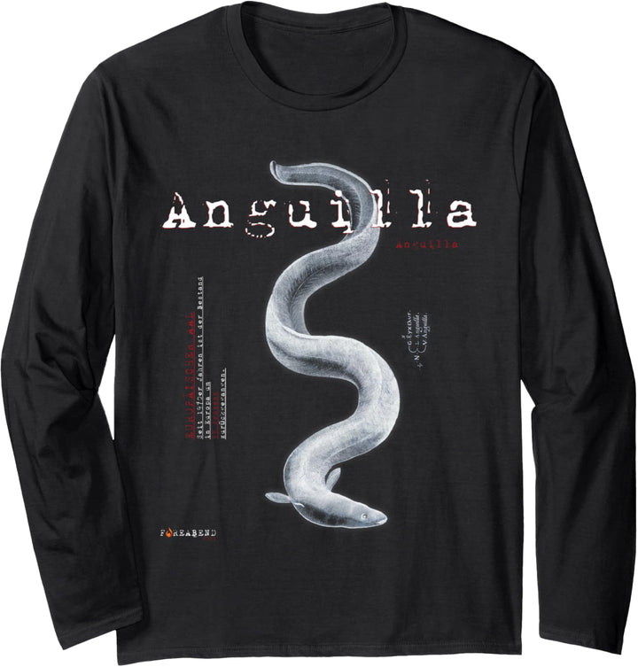 EUROPÄISCHER AAL Anguilla Angeln Grundangeln Fischen Aal Langarmshirt