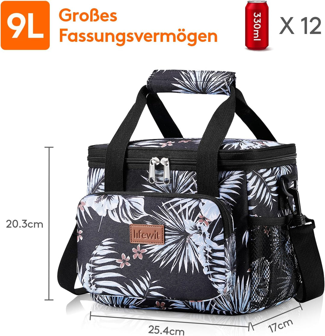 Lifewit Kleine Kühltasche, 8,5,Isolierte Lunchbag,Faltbare Lunch-Tasche, tragbare Brotdose für Herre