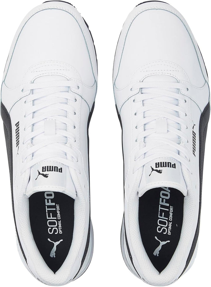PUMA Unisex St Runner V3 L Sneaker, weiss, 42/47 EU 40.5 EU V3 White Black, 40.5 EU V3 White Black
