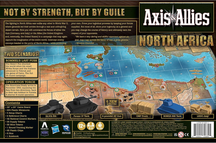 Renegade Game Studios Axis & Allies: North Africa - 2-4 Players - Ages 12+ 3 Hours Playing time - Ne