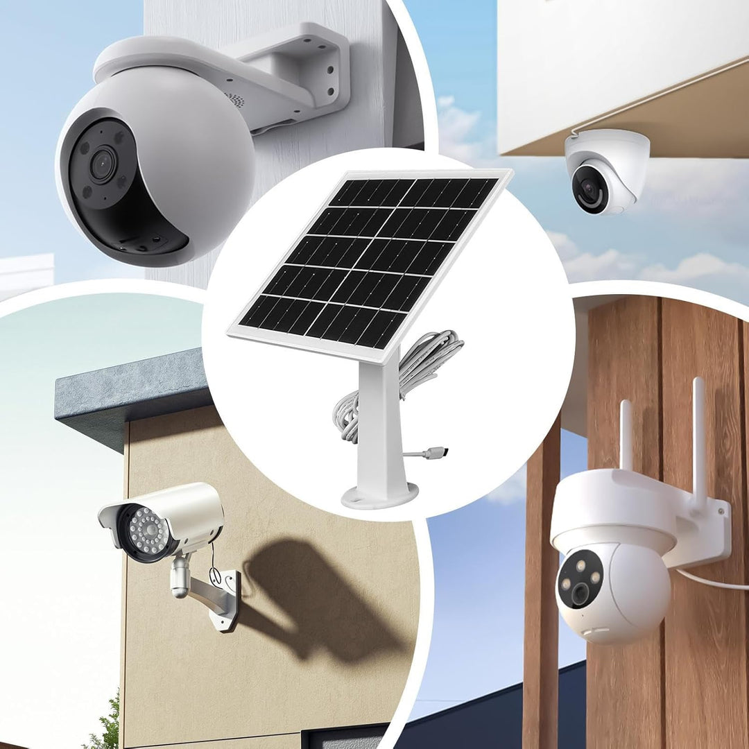 Monokristalline Solarmodule 3.6W/6W/8W Solarpanel Für Akku Überwachungskamera Aussen, Type-C Solarmo