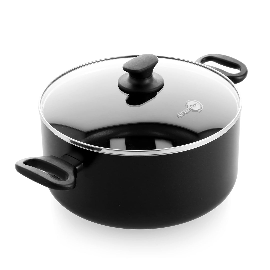 GreenPan Cambridge Kochtopf mit Deckel (24 cm/4,9l), gesunde keramische Antihaftbeschichtung, PFAS-f