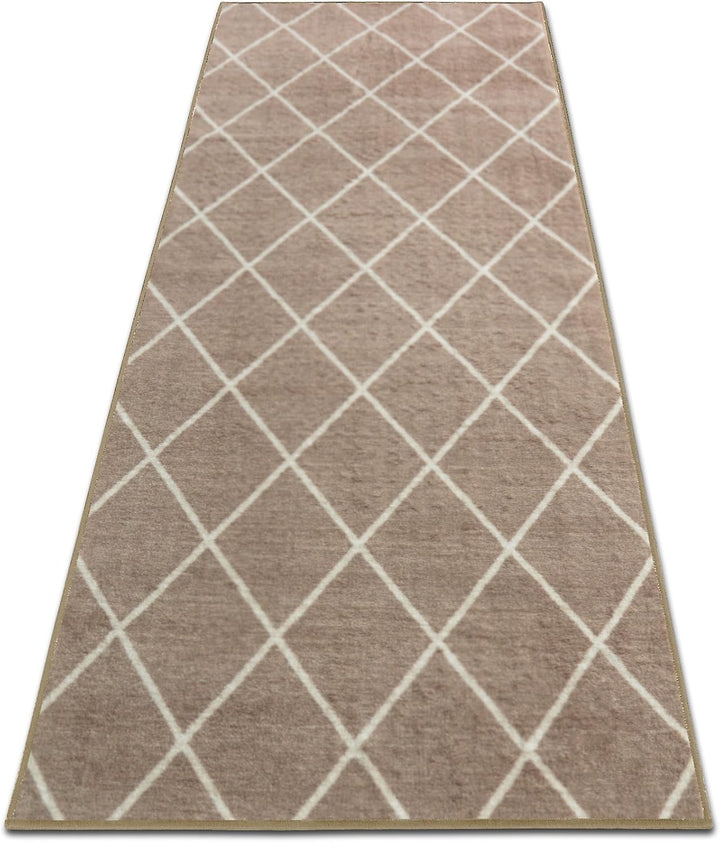 Floordirekt Teppich-Läufer Cosenza | Modernes Rauten-Design | Hochwertige Verarbeitung | Rutschhemme