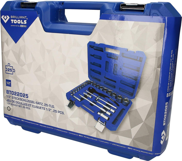 BRILLIANT TOOLS BT022025 1/2" Steckschlüssel-Satz, 25-tlg [Powered by KS TOOLS] 25-tlg. 1/2", 25-tlg