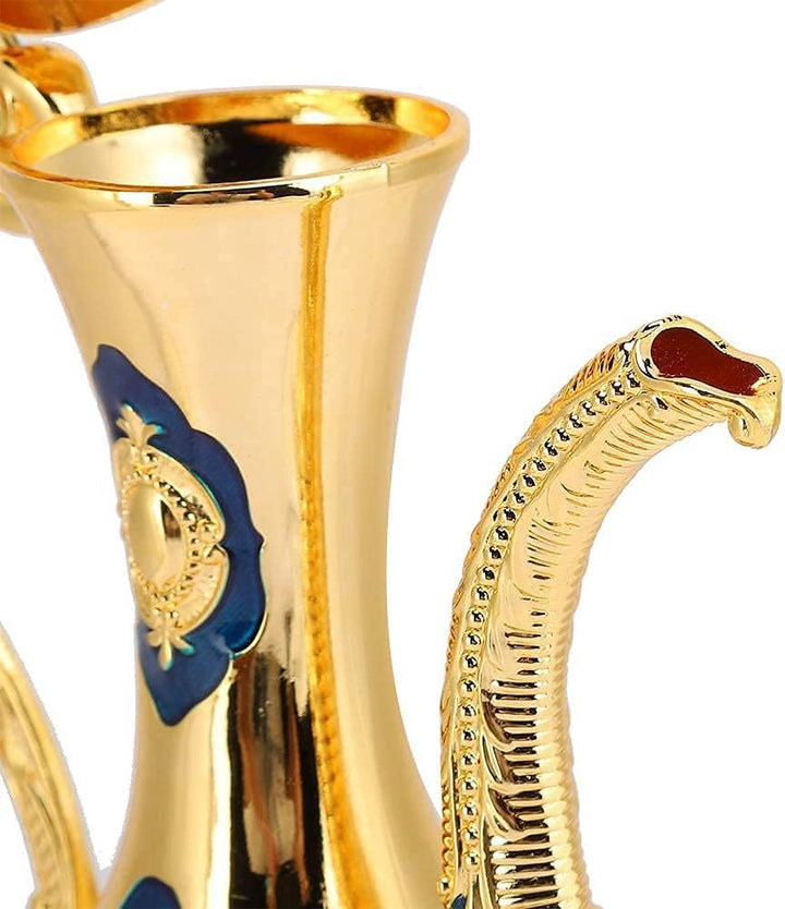 Flachmann Set Russischen Stil, 6 Tassen 1 Topf 1 Teller Metall Wein Trinkbecher Flachmann Set Metall