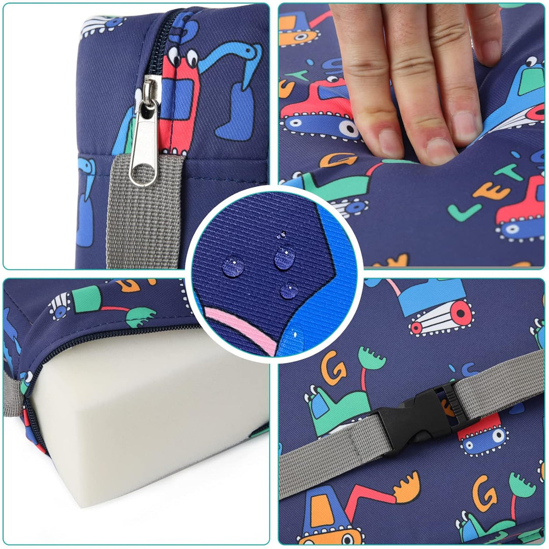 Zicac Sitzerhöhung Baby Tragbar Sitzkissen Design für Kinder (Marineblau), Marineblau