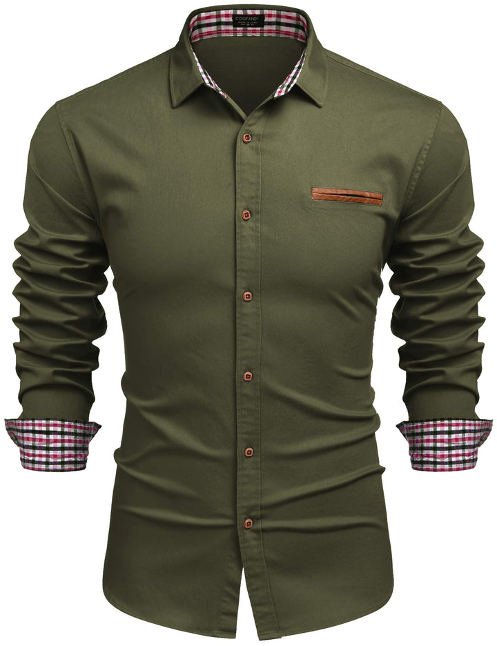 COOFANDY Herren Hemd Langarm Jeanshemd Denim Shirt Kent-Kragen Langarmhemd Cowboy-Style Freizeit Hem