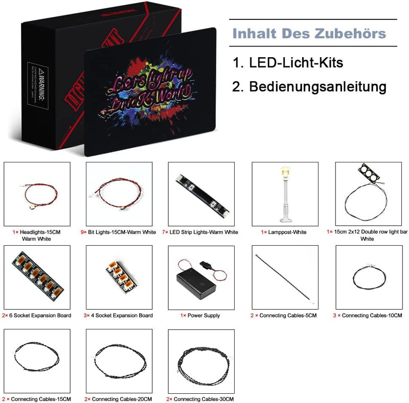 BrickBling Dekorationsbeleuchtungsset für Lego Jazz Club, Led Licht Set für Lego 10312 Jazz Club Kre