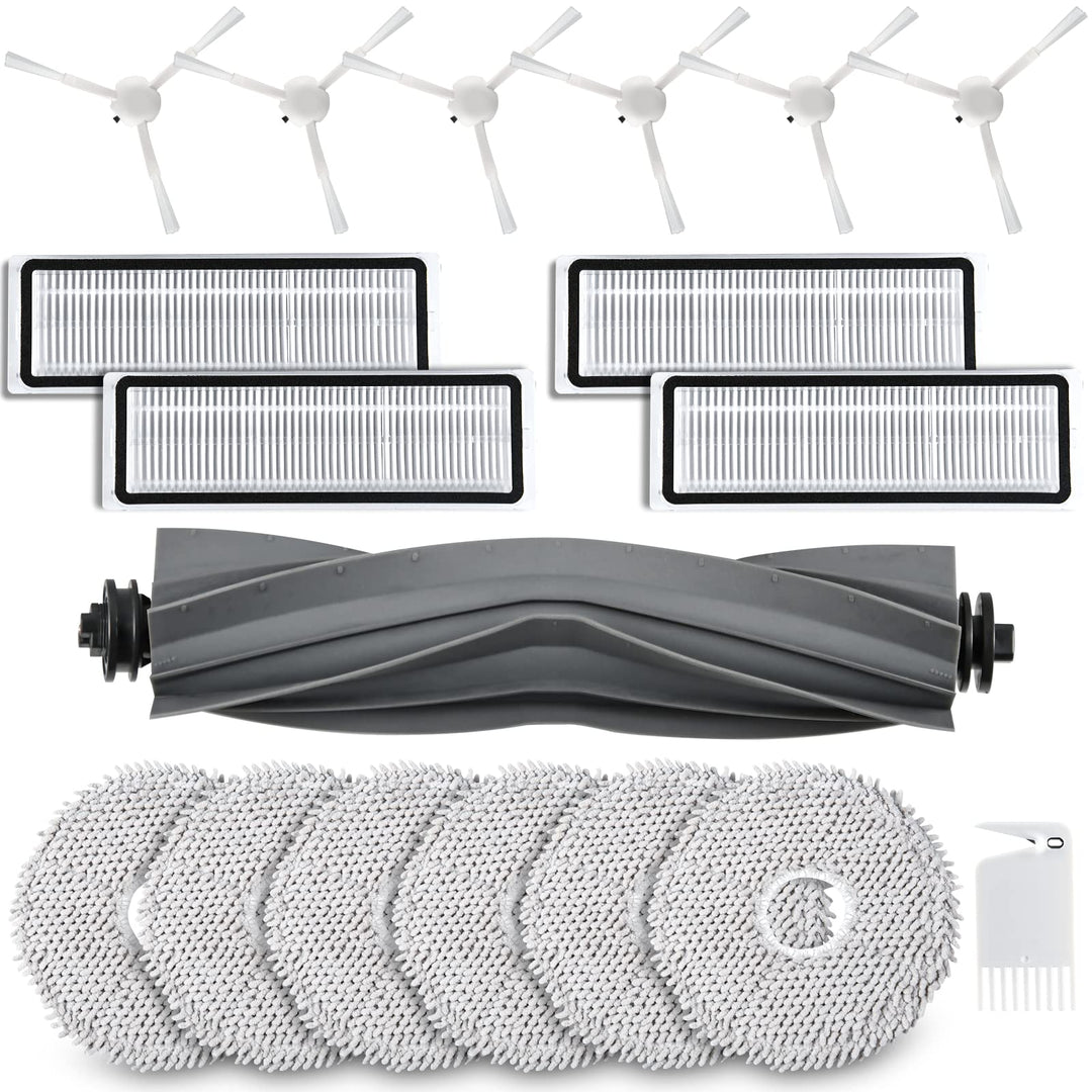 18 Stück Zubehör für Dreame L10s / L10 Ultra Saugroboter mit 1 Hauptbürste 6 Wischtücher 4 Filter 6