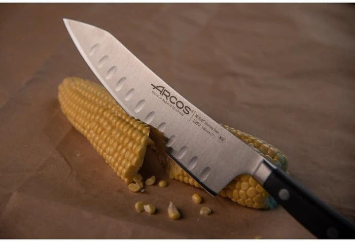 Arcos Opera - Rocking Santoku Messer - NITRUM geschmiedetem Edelstahl 190 mm - HandGriff POM Farbe S