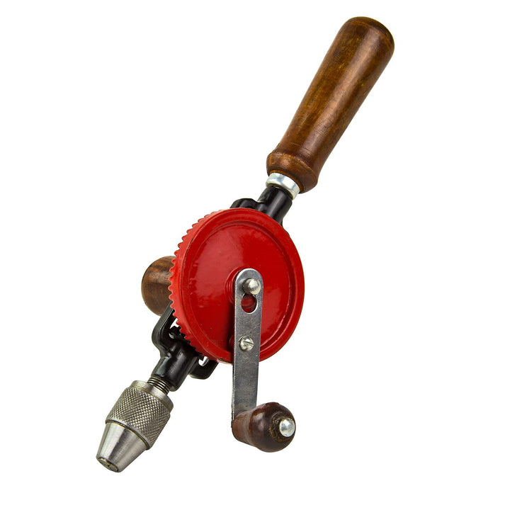 DEMA Handbohrer HB 6 für Holz, Metall, Bastelarbeiten, DIY - Handbohrmaschine mit 3-Backen-Futter -