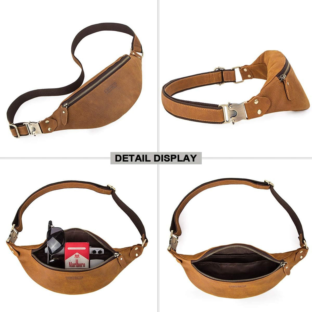 CONTACTS Gürteltasche Bauchtasche Hüfttasche mit Reissverschluss Geeignet für Reise Wanderung und Ou