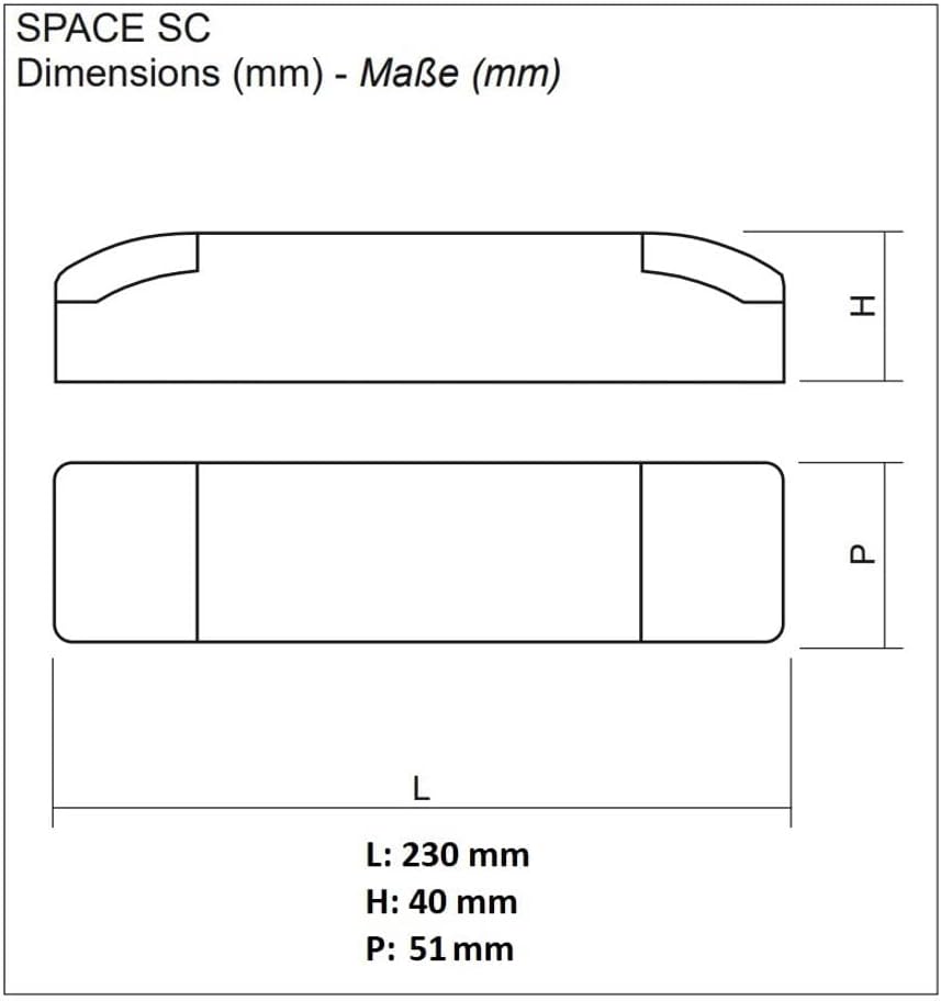 Space-Dimmer für Elektronik-Transformator, 50-160 VA
