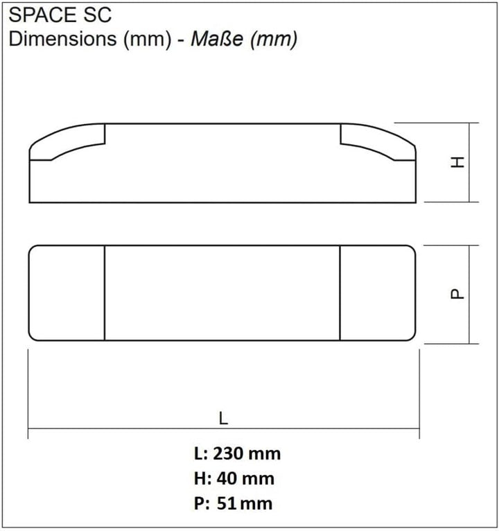 Space-Dimmer für Elektronik-Transformator, 50-160 VA