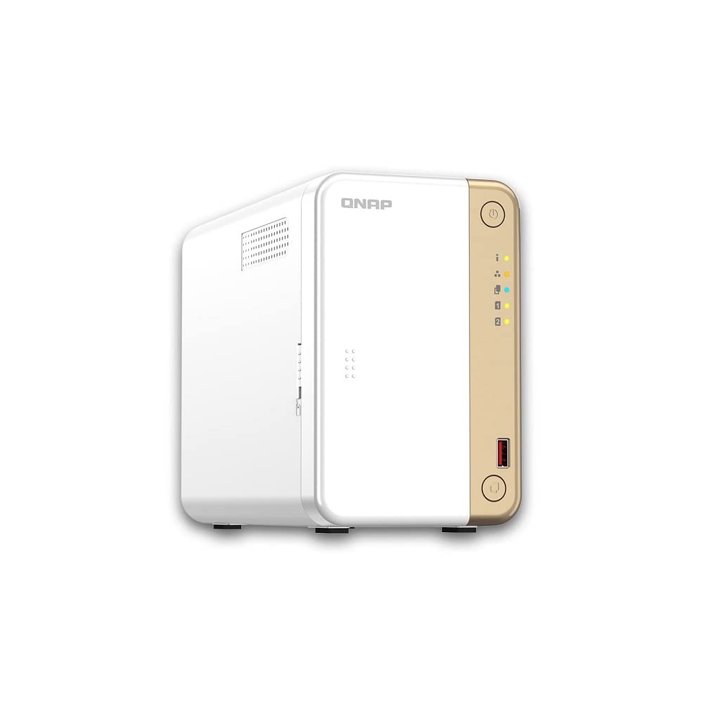 Qnap TS-262-4G | 2-Bay, 2 x M.2 Slots, 2.5GbE Desktop NAS, 2-Bay 4GB RAM, 2-bay 4GB RAM