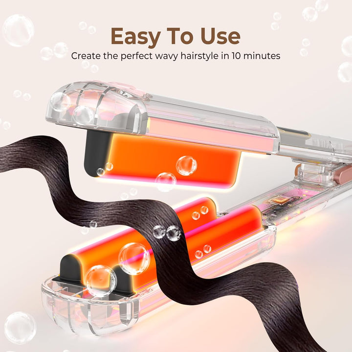 UKLISS Welleneisen, Pro Mini Welleneisen für Haare, Lockenstab Grosse Locken Geeignet für Anfänger,