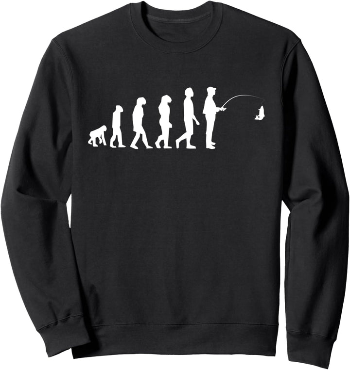 Evolution Angler Entwicklung Angler Angeln Fischer Geschenk Sweatshirt