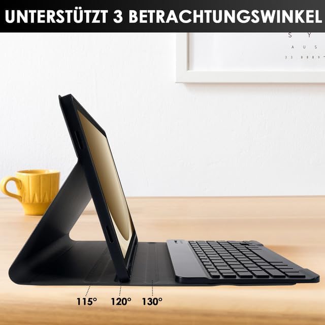 SOPPY Tastaturhülle mit Maus für Samsung Galaxy Tab A9 Plus 2023/Tab A11 Plus 2025 11 Zoll (SM-X210/